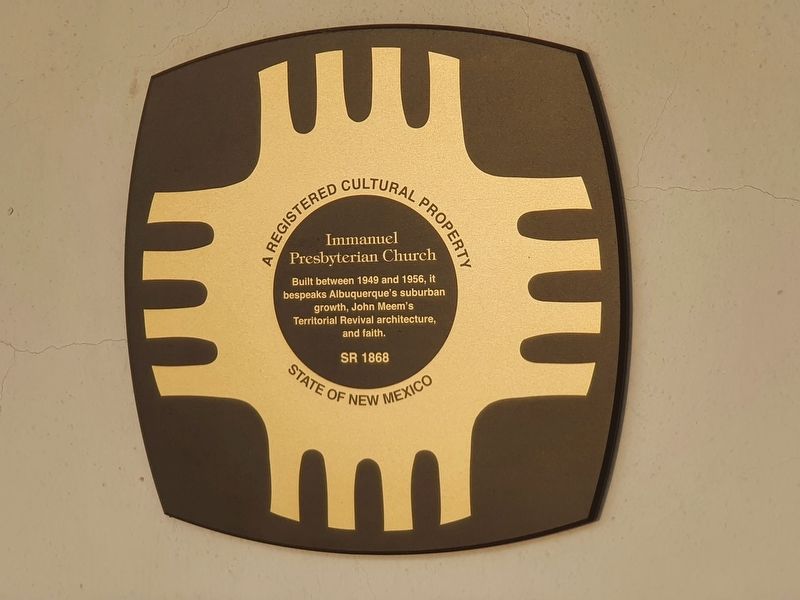 Immanuel Presbyterian Church Marker image. Click for full size.