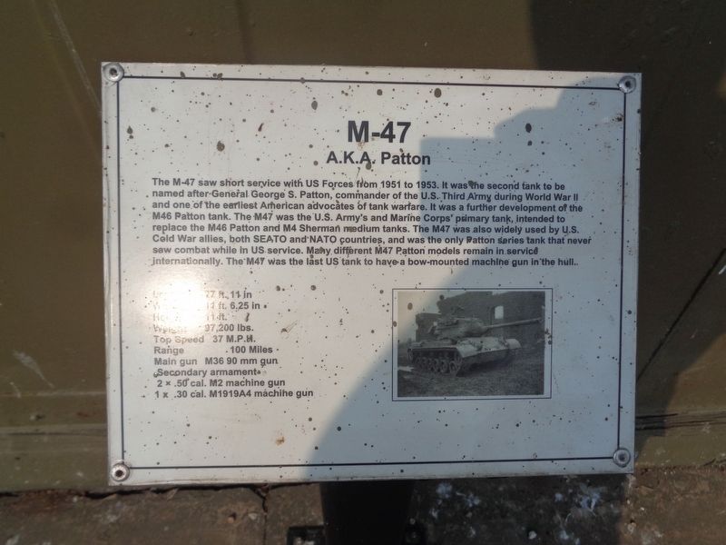 M-47 Marker. Click for full size. M-47 Marker image. Click for full size.