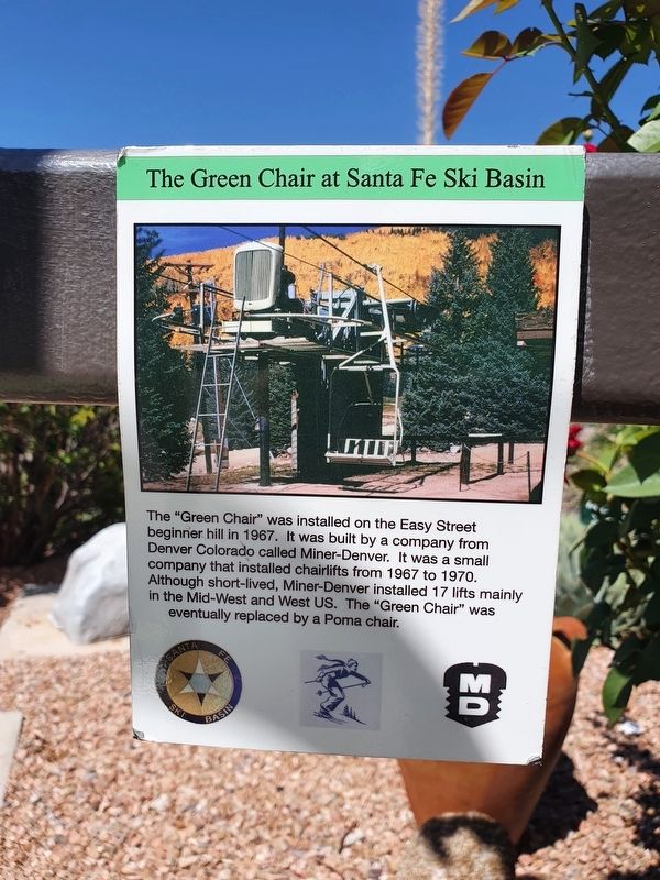 The Green Chair at Santa Fe Ski Basin Marker image. Click for full size.