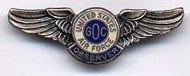 Ground Observer Corps pin image. Click for full size.