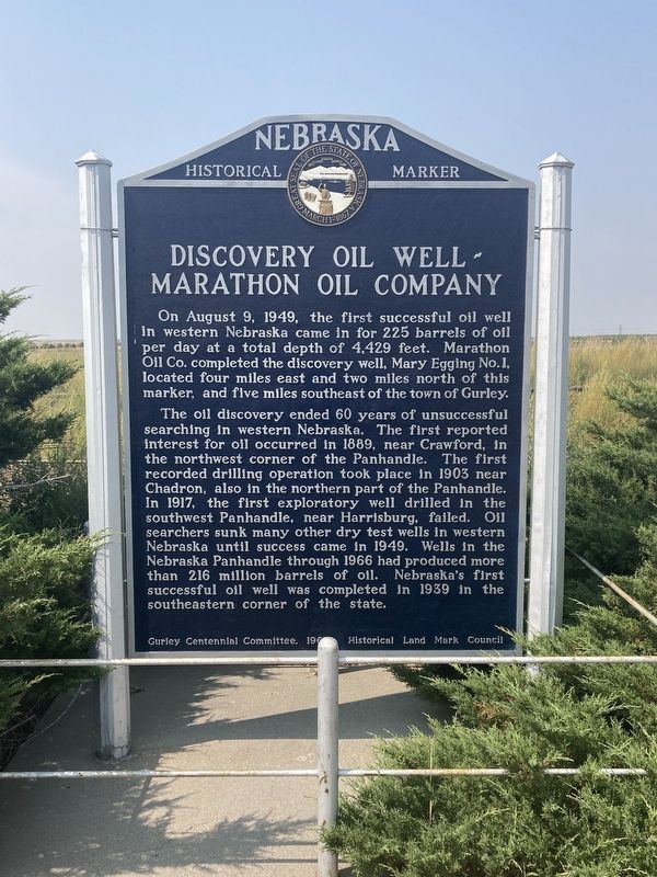 Discovery Oil Well - Marathon Oil Company Marker image. Click for full size.