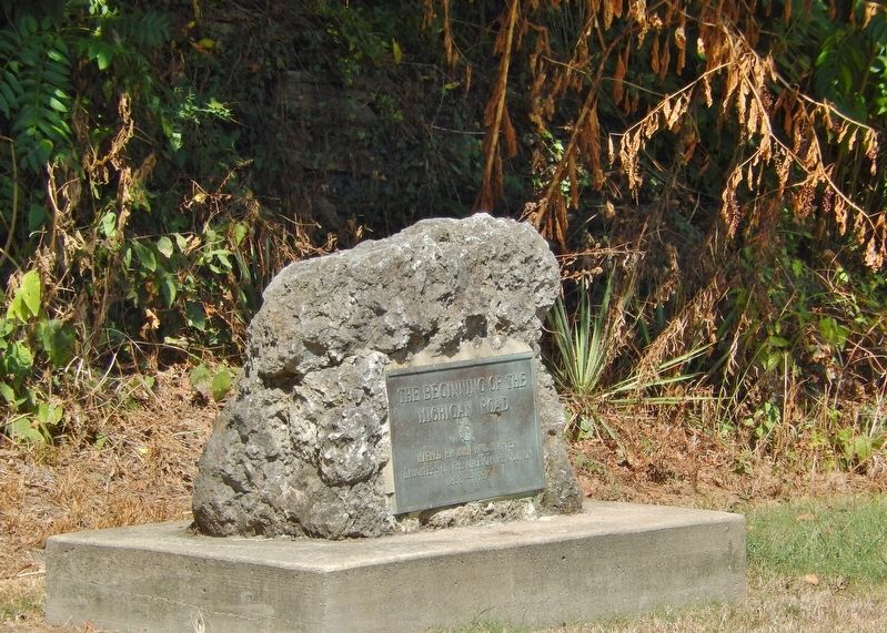 The Beginning of the Michigan Road Marker. Click for full size. The Beginning of the Michigan Road Marker image. Click for full size.