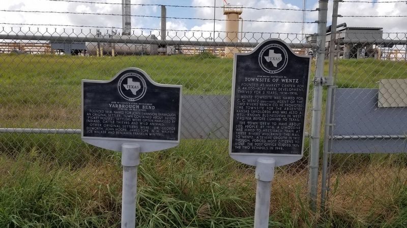 The Townsite of Wentz Marker is the marker on the right of the two markers image. Click for full size.