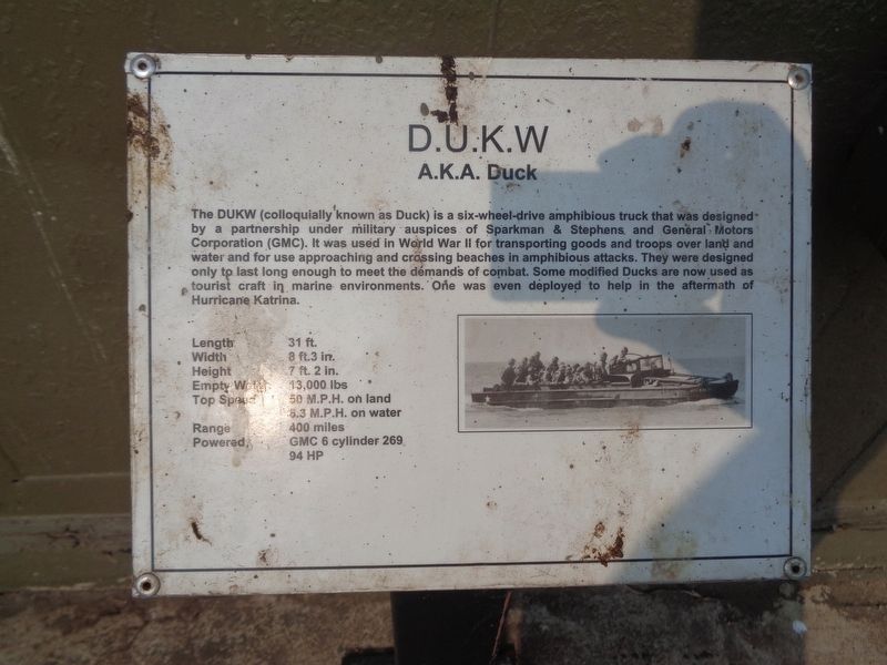 D.U.K.W. Marker. Click for full size. D.U.K.W. Marker image. Click for full size.