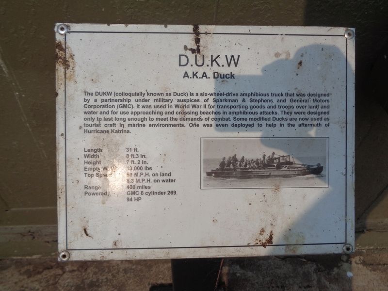 D.U.K.W. Marker image. Click for full size.