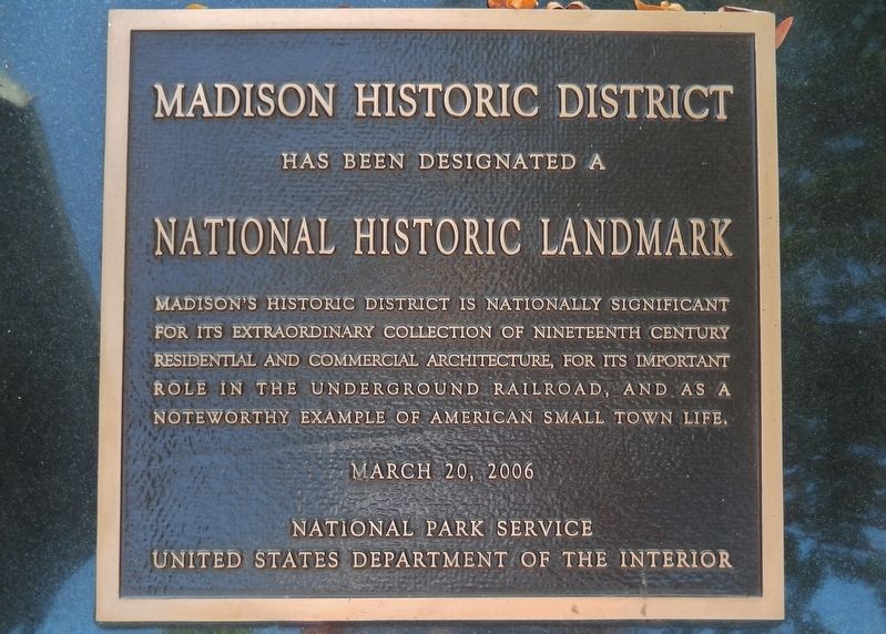 Madison Historic District Marker image. Click for full size.