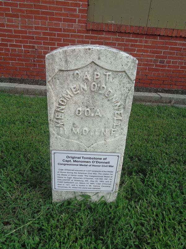 Original Tombstone of Capt. Menomen O'Donnell Marker image. Click for full size.
