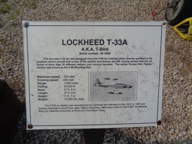 Lockheed T-33A Marker image. Click for full size.