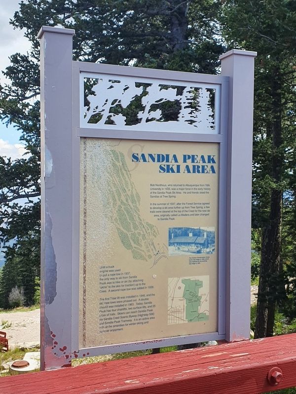Sandia Peak Ski Area Marker. Click for full size. Sandia Peak Ski Area Marker image. Click for full size.