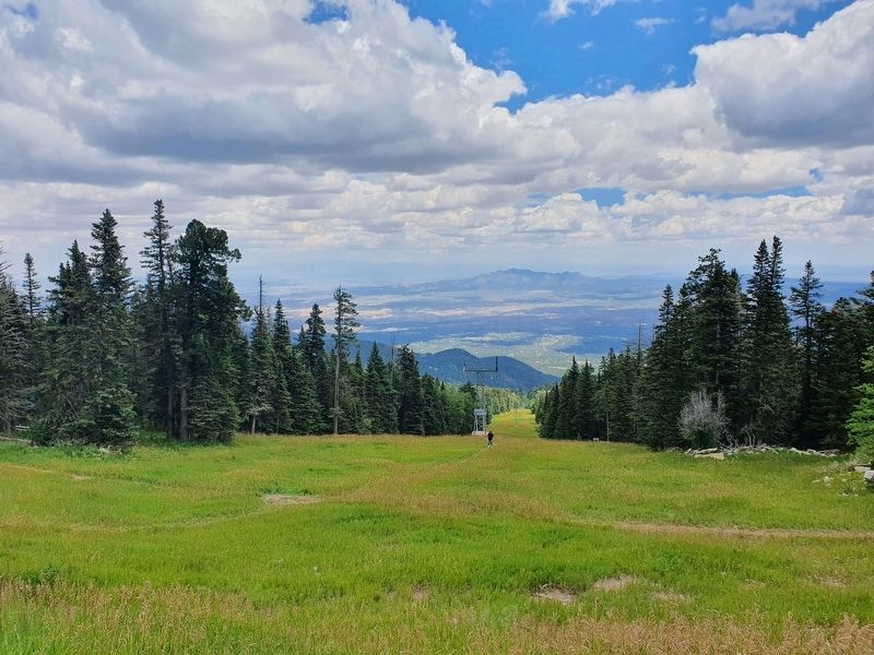 A partial view of the Sandia Peak Ski Area. Click for full size. A partial view of the Sandia Peak Ski Area image. Click for full size.