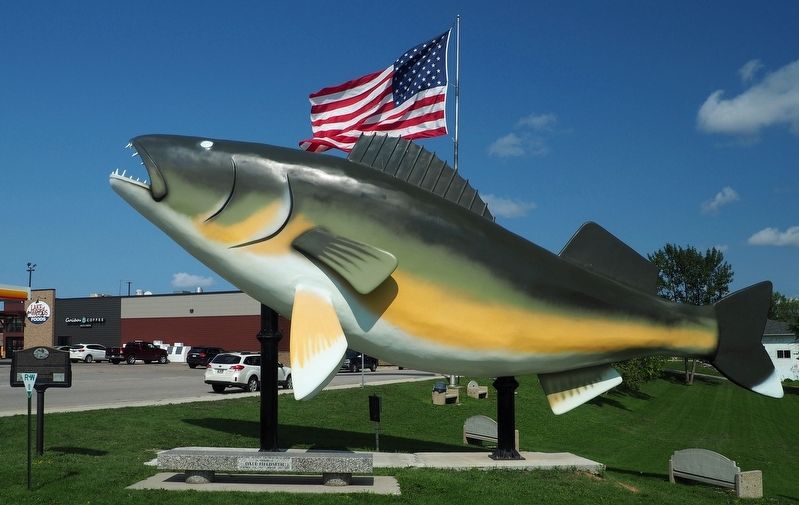 Willie Walleye and marker image. Click for full size.