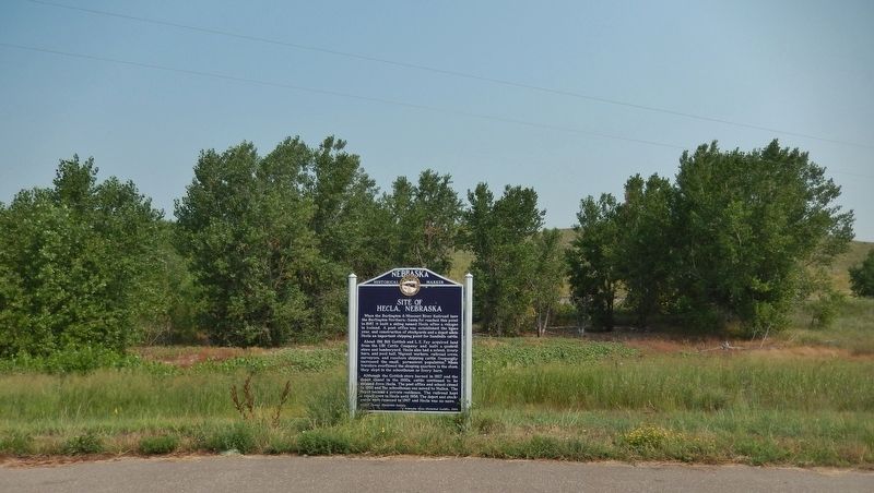 Site of Hecla, Nebraska Marker. Click for full size. Site of Hecla, Nebraska Marker image. Click for full size.