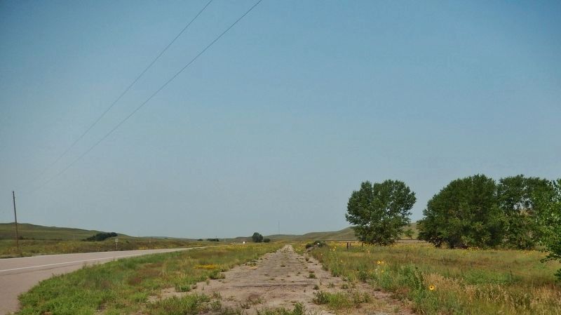 Looking west from marker along Nebraska Highway 2. Click for full size. Looking west from marker along Nebraska Highway 2 image. Click for full size.