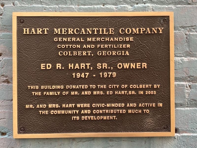 Hart Mercantile Company Marker image. Click for full size.