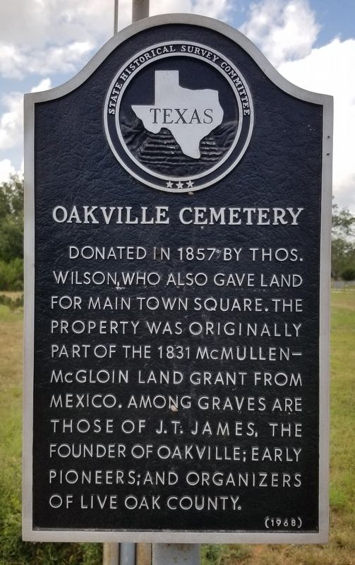 Oakville Cemetery Marker image. Click for full size.