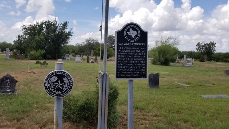 Oakville Cemetery Marker. Click for full size. Oakville Cemetery Marker image. Click for full size.