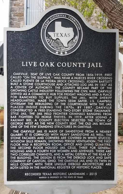 Live Oak County Jail Marker image. Click for full size.