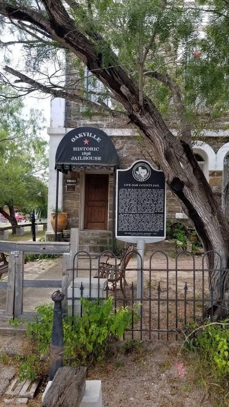 The Live Oak County Jail and Marker image. Click for full size.