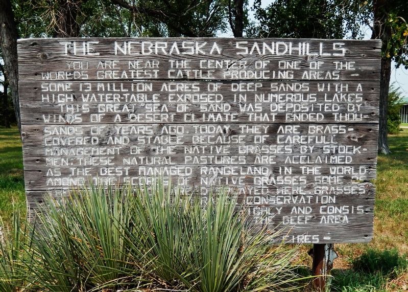 The Nebraska Sandhills Marker image. Click for full size.