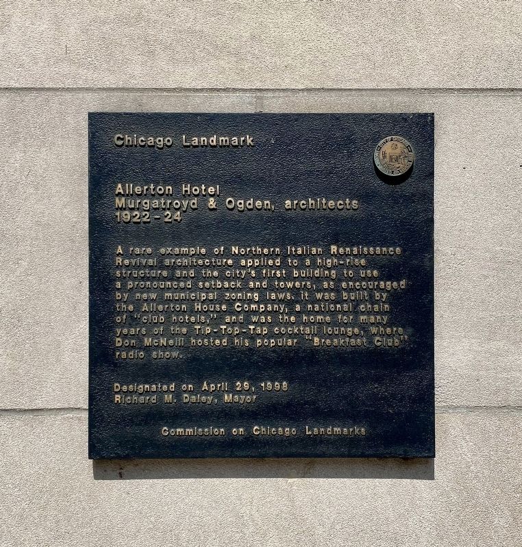 Allerton Hotel Marker image. Click for full size.