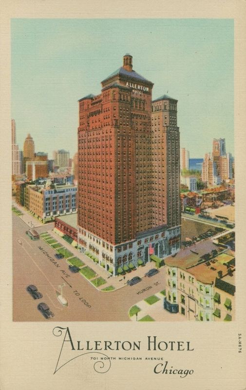 The Allerton Hotel postcard image. Click for full size.