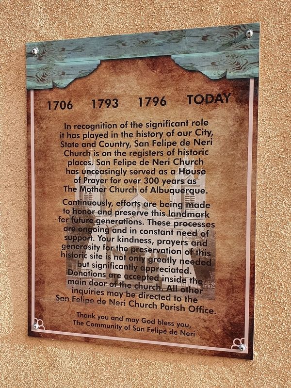 The Mother Church of Albuquerque Marker image. Click for full size.