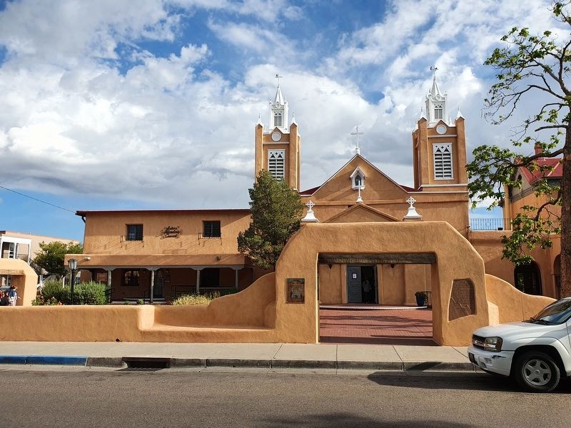 The Mother Church of Albuquerque and Marker image. Click for full size.