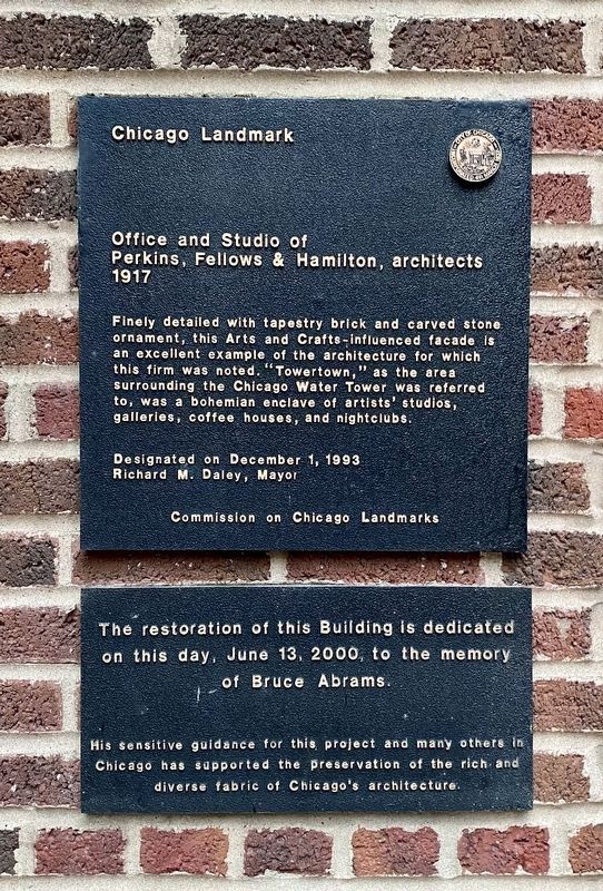 Office and Studio of Perkins, Fellows & Hamilton, architects Marker. Click for full size. Office and Studio of Perkins, Fellows & Hamilton, architects Marker image. Click for full size.
