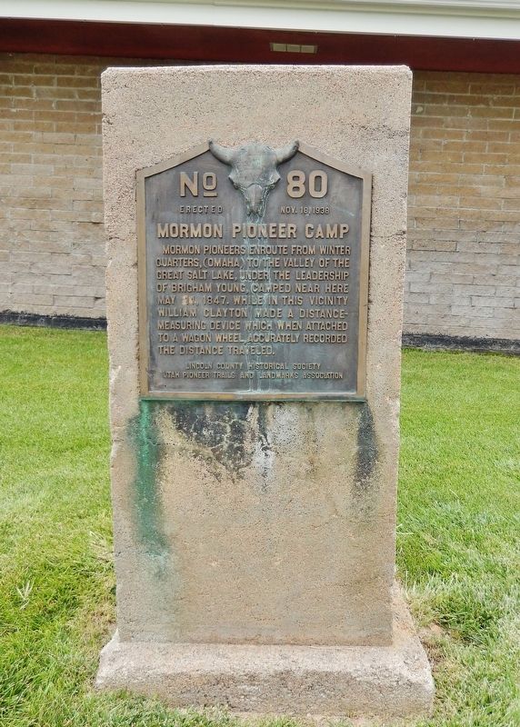 Mormon Pioneer Camp Marker image. Click for full size.