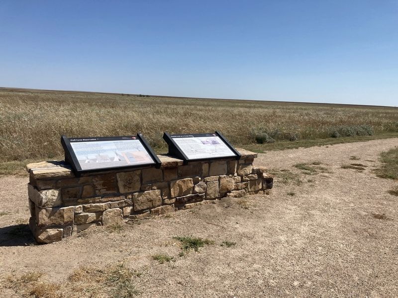 Fort Lyon Marker can be seen on the left image. Click for full size.