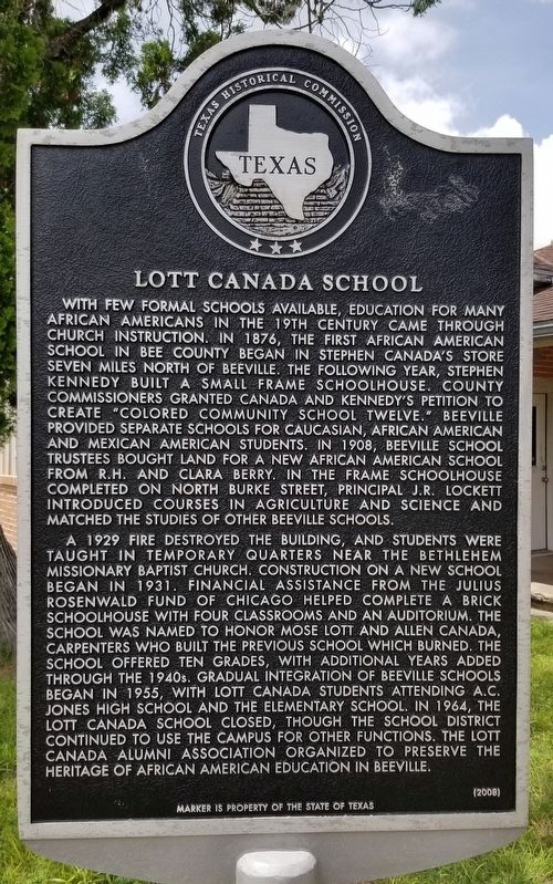 Lott Canada School Marker. Click for full size. Lott Canada School Marker image. Click for full size.