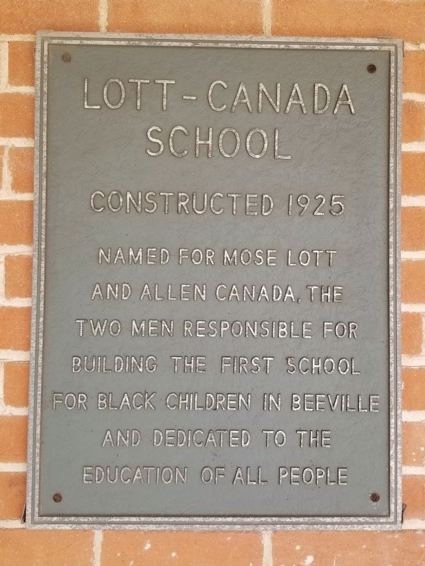 Lott-Canada School Marker image. Click for full size.
