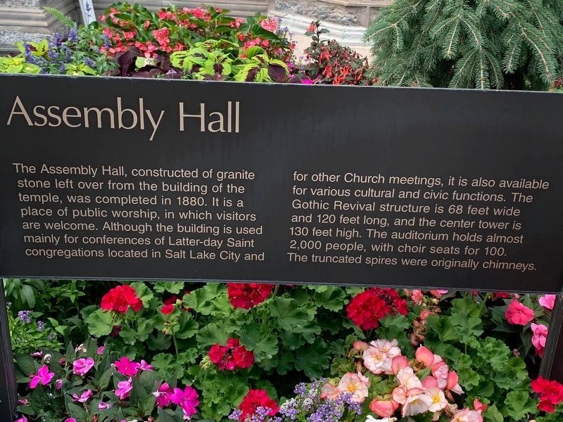 Assembly Hall Marker. Click for full size. Assembly Hall Marker image. Click for full size.