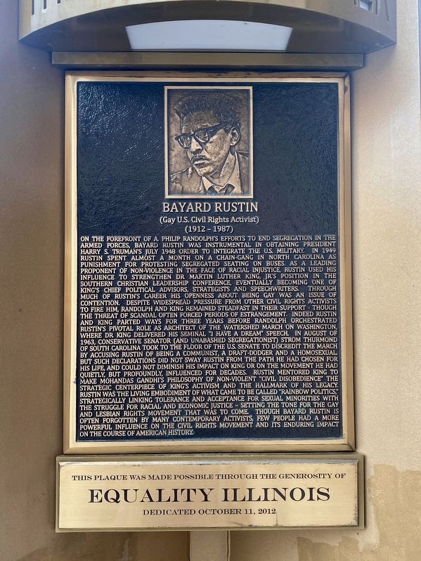 Bayard Rustin Marker image. Click for full size.
