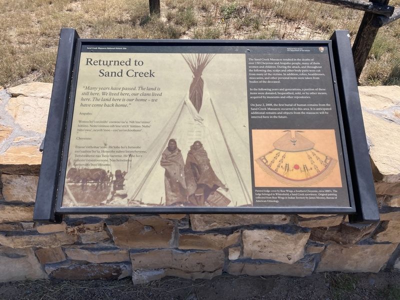Returned to Sand Creek Marker image. Click for full size.