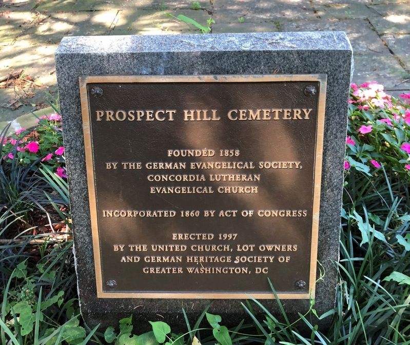 Prospect Hill Cemetery Marker. Click for full size. Prospect Hill Cemetery Marker image. Click for full size.