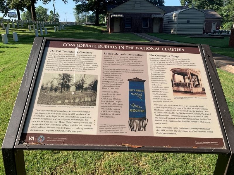 Confederate Burial in the National Cemetery Marker image. Click for full size.