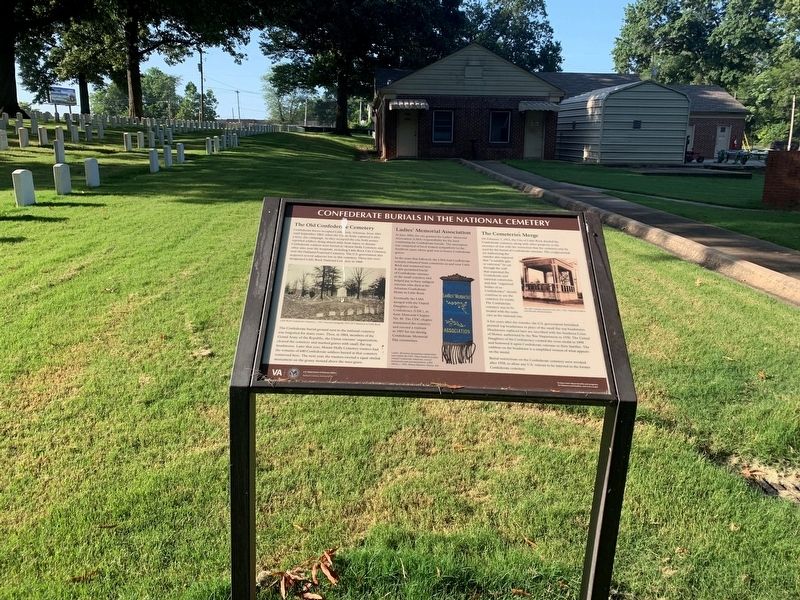 Confederate Burial in the National Cemetery Marker image. Click for full size.