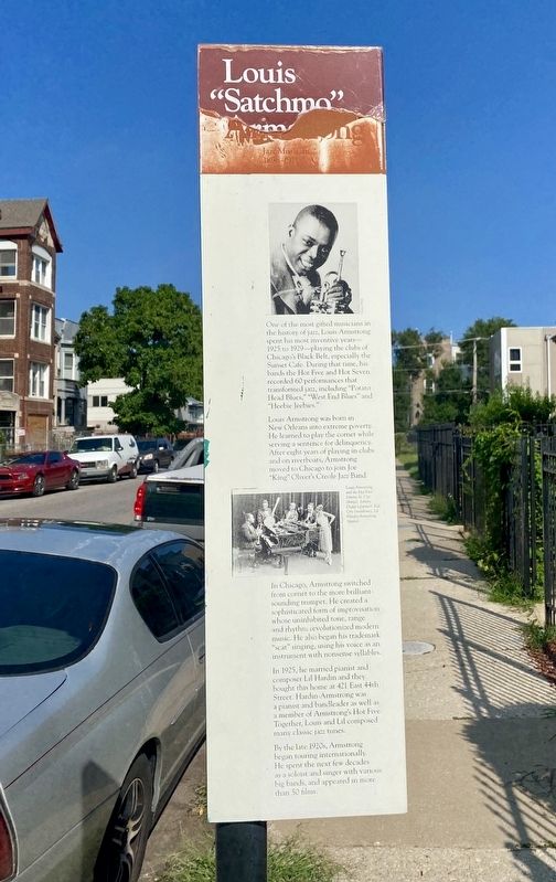Louis "Satchmo" Armstrong Marker. Click for full size. Louis "Satchmo" Armstrong Marker image. Click for full size.