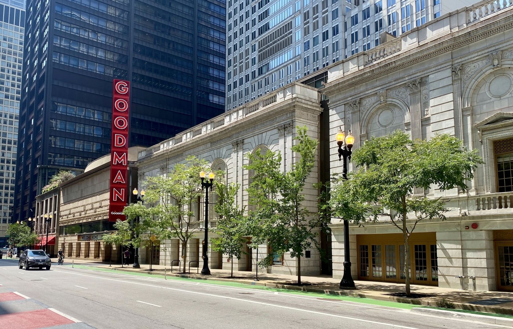 Harris and Selwyn Theaters and Marker image. Click for full size.