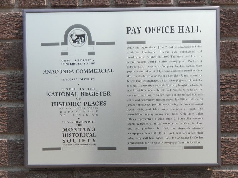 Pay Office Hall Marker image. Click for full size.