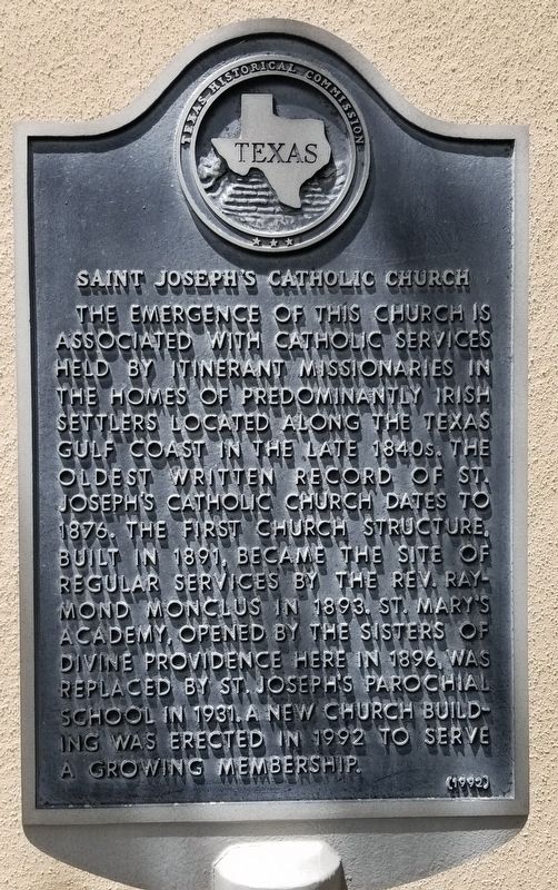 Saint Joseph's Catholic Church Marker image. Click for full size.