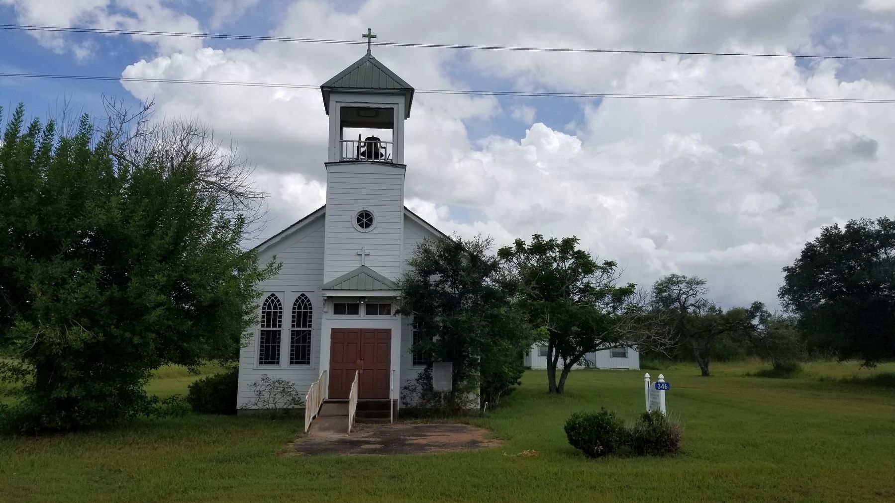 The St. Catherine Catholic Church of Blanconia and Marker image. Click for full size.