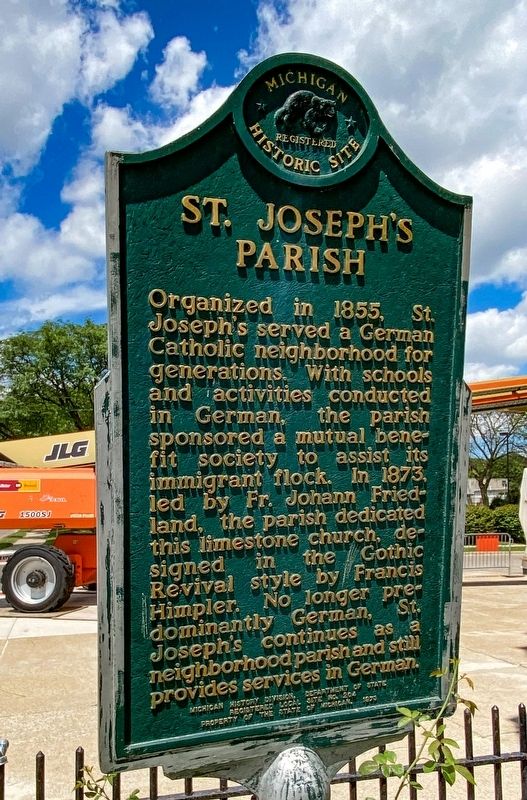 St. Joseph's Parish Marker. Click for full size. St. Joseph's Parish Marker image. Click for full size.