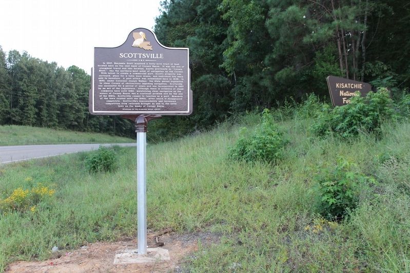 Scottsville/Corney Bayou Marker. Click for full size. Scottsville/Corney Bayou Marker image. Click for full size.