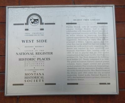 Hearst Free Library Marker image. Click for full size.