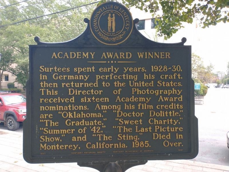 Academy Award Winner side of the marker image. Click for full size.
