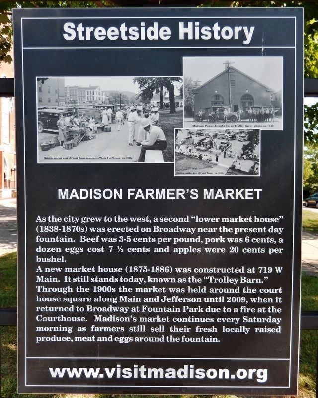 Madison Farmer's Market Marker<br>(<i>south side</i>) image, Touch for more information