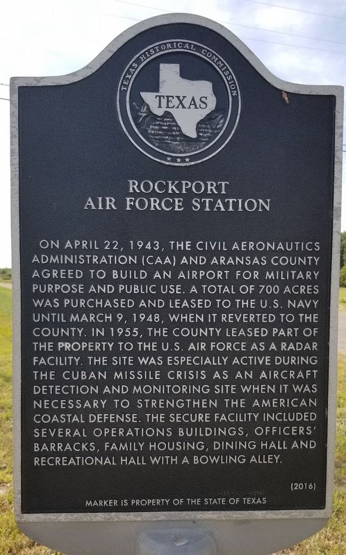 Rockport Air Force Station Marker image. Click for full size.