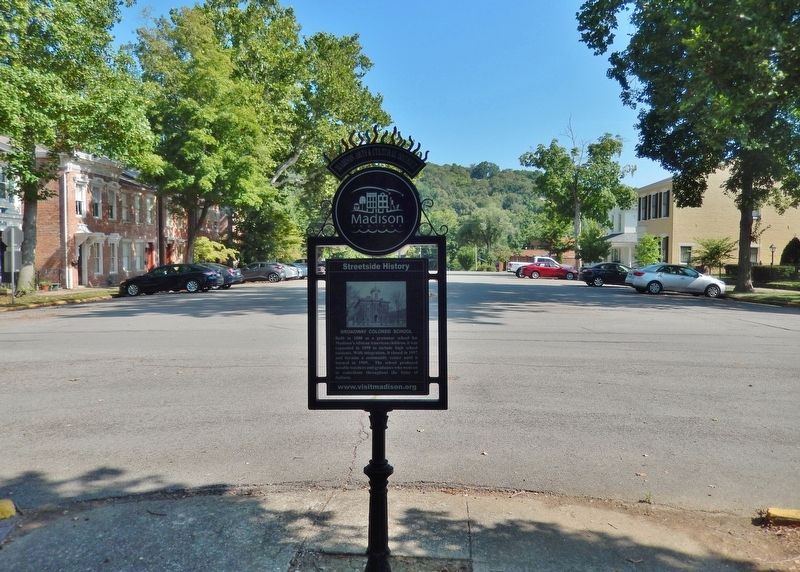 Broadway Colored School Marker (<i>south side</i>). Click for full size. Broadway Colored School Marker (<i>south side</i>) image. Click for full size.